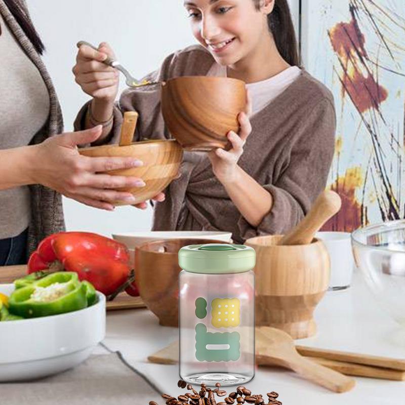 Vacuum Containers For Food Storage Press-type Sealed Jars Flour Sugar Storage Containers Airtight Storage Organization