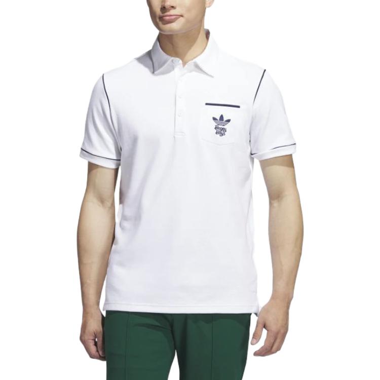 Adidas Originals X Bogey Boys Collaboration SS23 Brand Logo Pocket Button Short Sleeve Polo Shirt Men Polo Shirts White IB2942