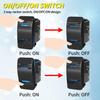 Joinfworld Marine Rocker Switch 12V 20A 3 Position ON Off ON DPDT 7 Pin 3 Way Rocker Switch Toggle Waterproof Blue LED Light With Jumper Wire For
