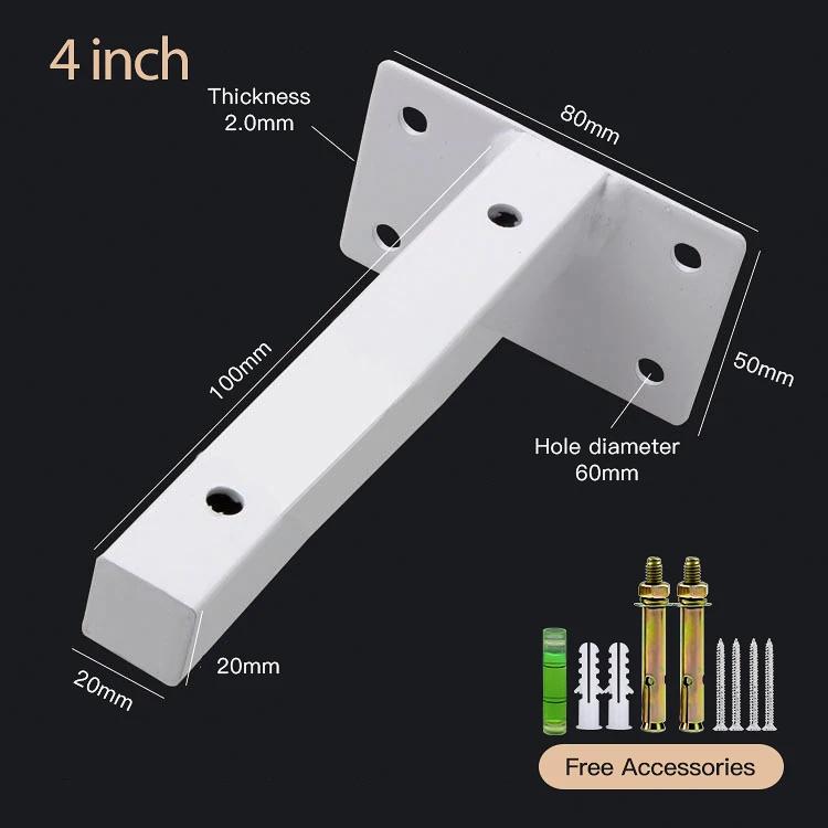 1PC Stainless Steel Triangle Wall Shelf Bracket Heavy Support Wall Mounted Bench Table Shelf Bracket Furniture Hardware 8 inch