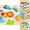 Wooden Animal Themed 3d Puzzle Blocks For Baby Early Education And Cognitive Development