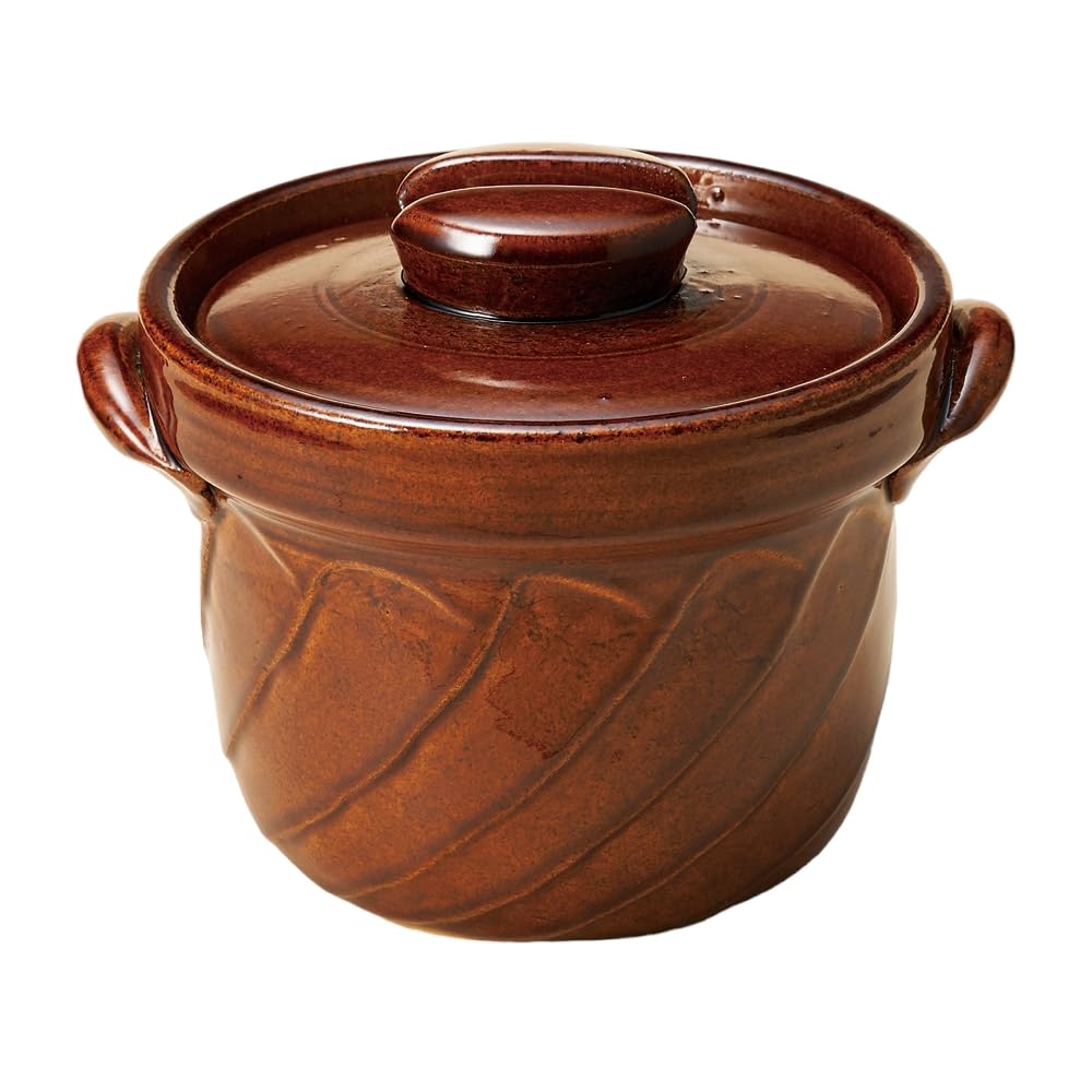 

Крученая рисоварка с глазурью амэ, вместимость 2 чашки (Изделия из банко) [20,5 x 17 x 15 см, корпус 12,5 см] | Принадлежности для горшков