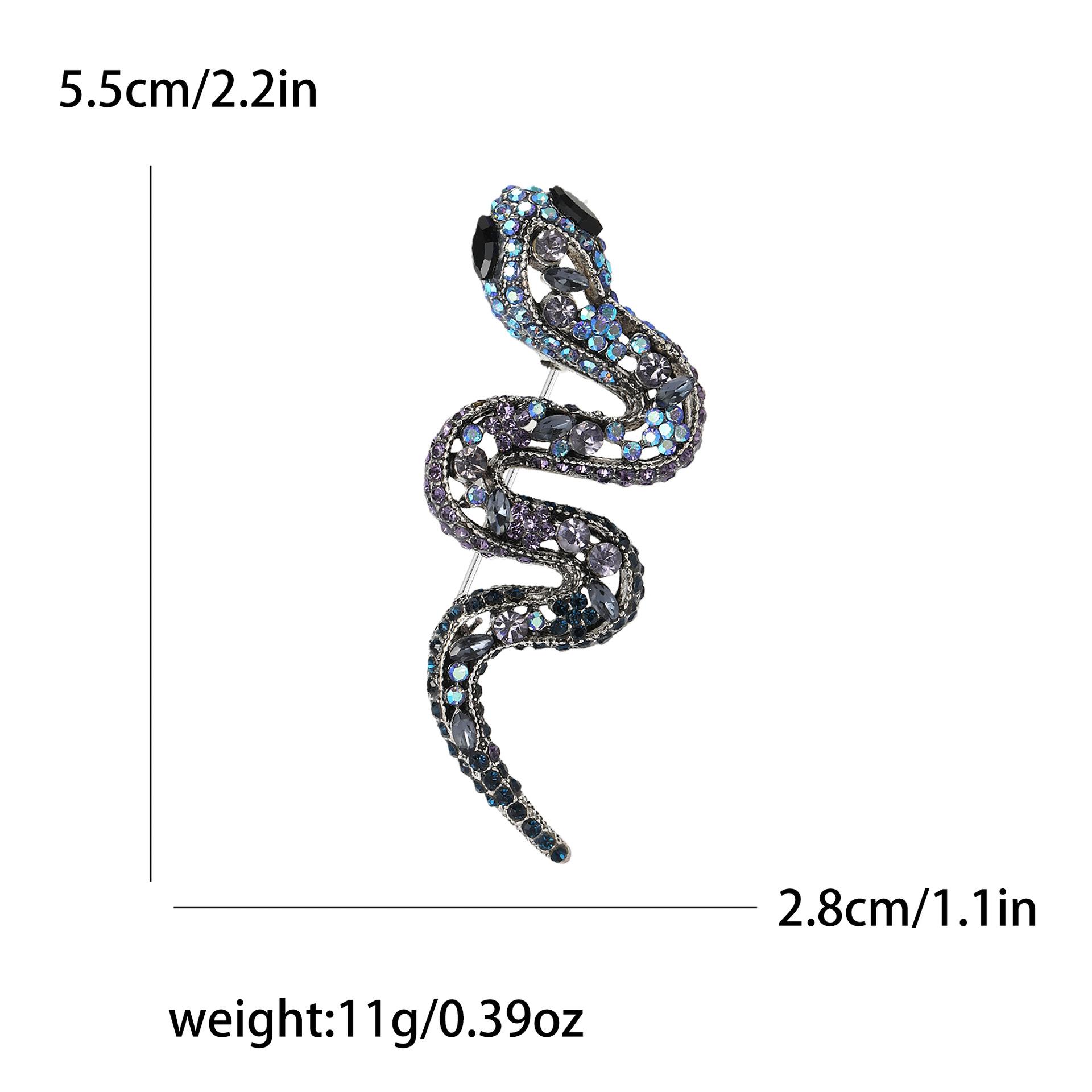 Креативный сплав горный хрусталь полая змея брошь мода изысканная женская одежда брошь украшение булавка