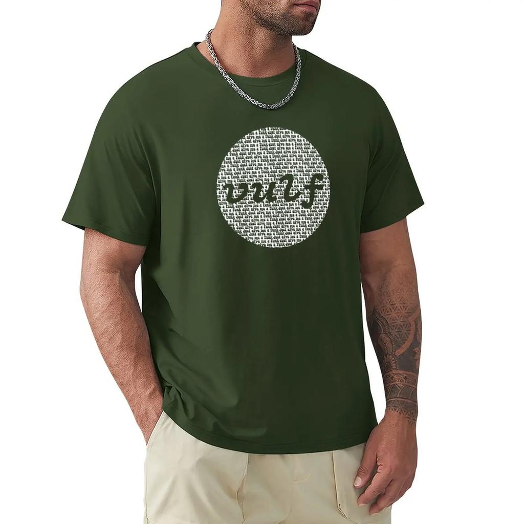 Vulfpeck Shirt Vulf Circle White Print T-Shirt humor t shirt shirt Short sleeve plain t-shirt black t shirts for men