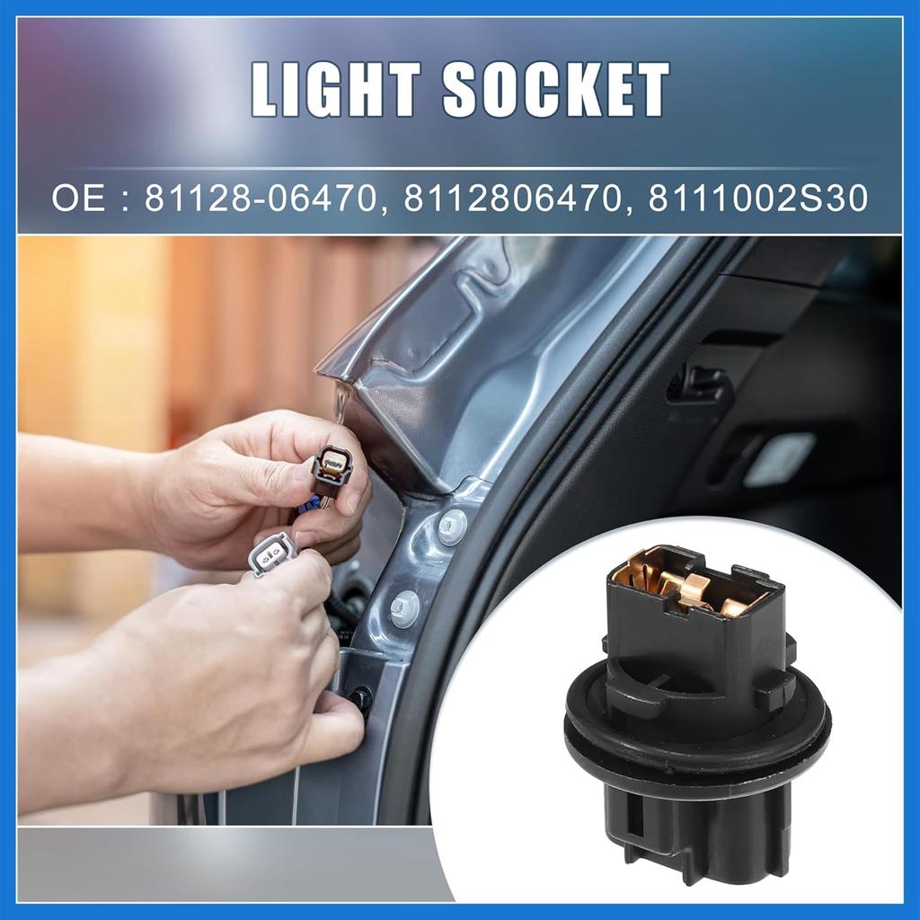Front Turn Signal Light Lamp Bulb Holder 81128-06470 for Toyota Avalon 2013-2016 Plastic Black Auto Accessories