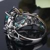 High Carbon Simulation Ring For Women, Popular Jewelry, Emerald Ring.