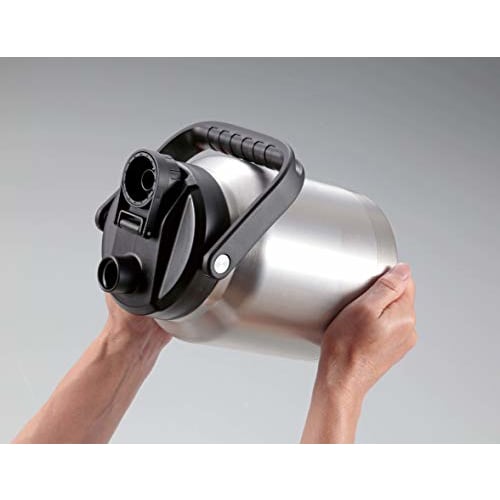 CAPTAIN STAG Sports Bottle, Direct Drinking, Double Stainless Steel Bottle, Vacuum Insulated, Keeps Cold, HD Water Tank, 2.5L, Black, UE-3530