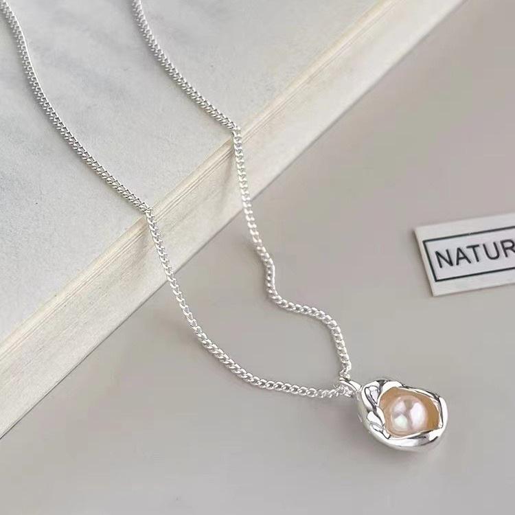 2024 Trendy Pearl & 925 Silver-Plated Clavicle Necklace for Women