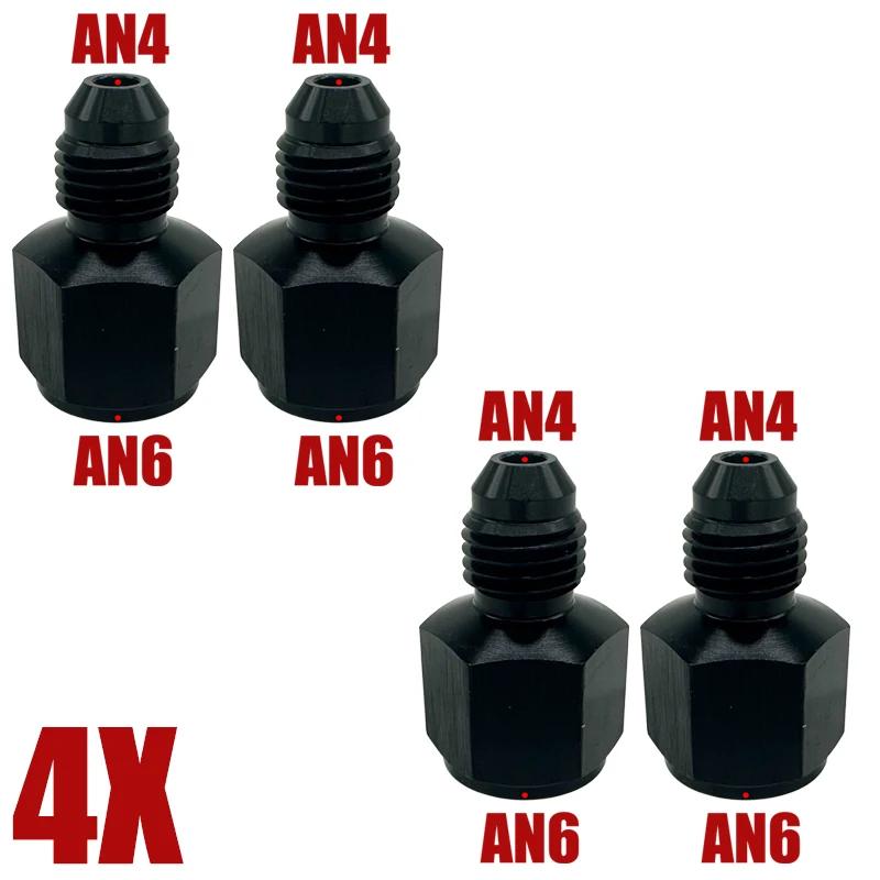 4X Aluminium Reduzierer Expander Fitting Adapter Innen zu Außen AN3 AN4 AN6 AN8 AN10 AN12 AN16 AN20 Ölkühler Anschluss Schlauchfitting