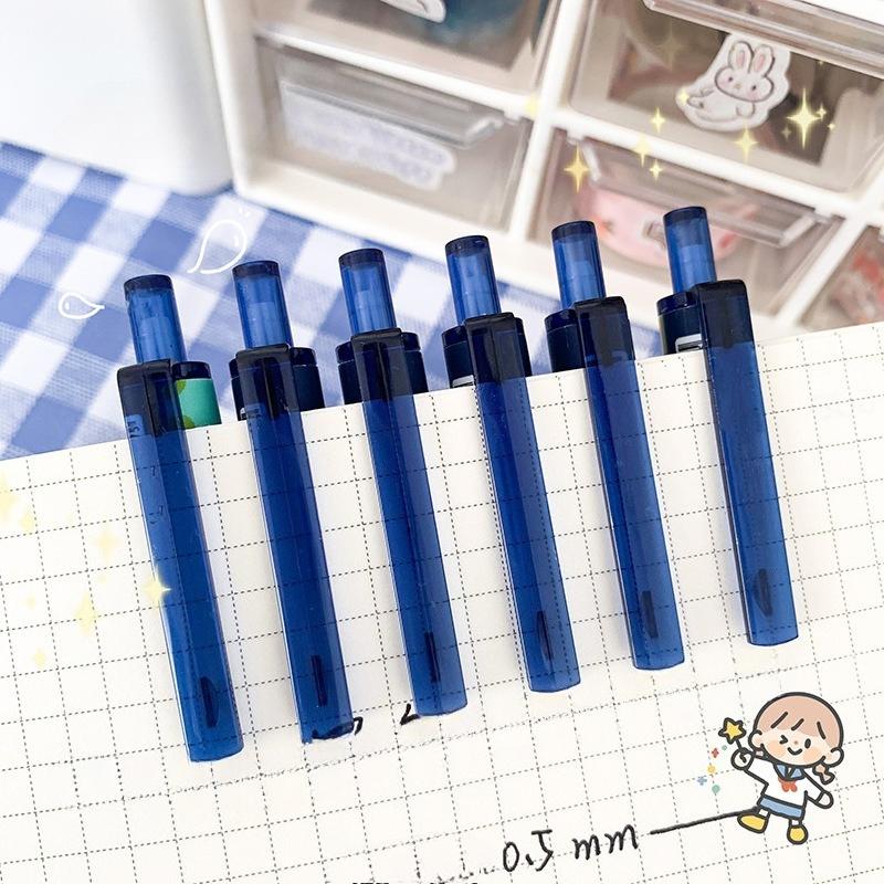1Pc Random New Press Type Ballpoint Pens 0.5mm Cute Astronaut Writing Neutral Pen Student Gift Learning Office Supplies