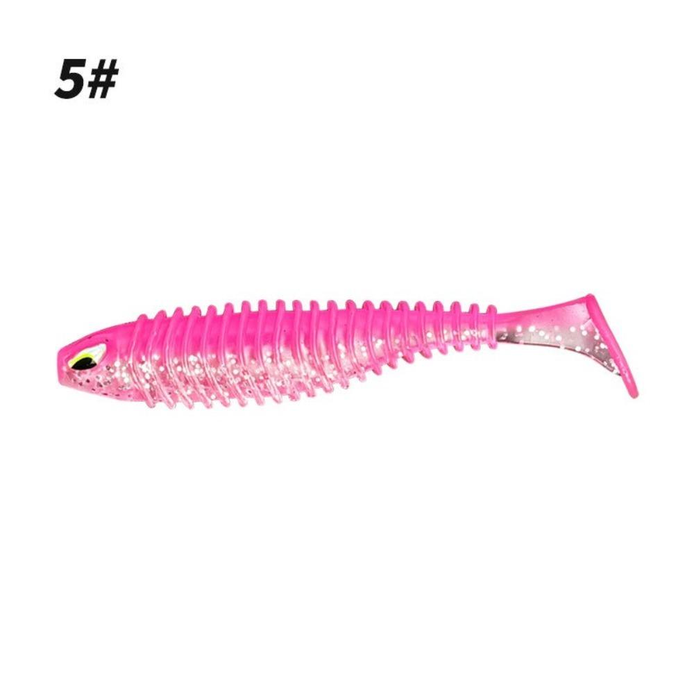 

10 шт. Мягкий материал Ребристые виброхвосты Ребристая текстура Рыболовная приманка Червь Рыбная приманка Мягкая приманка Ловля окуня