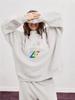 Autumn Heavyweight Women's Hoodie - Casual Loose Fit, Trendy Hot Stamping, Medium-High Collar, Long Sleeve - European/American Style
