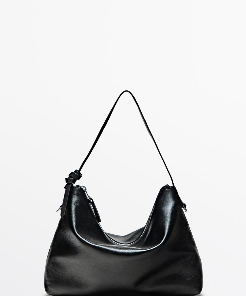 Massimo Dutti Napa Leather Medium Bag