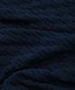 COVERNAT Block Texture Collar Half Knit Navy