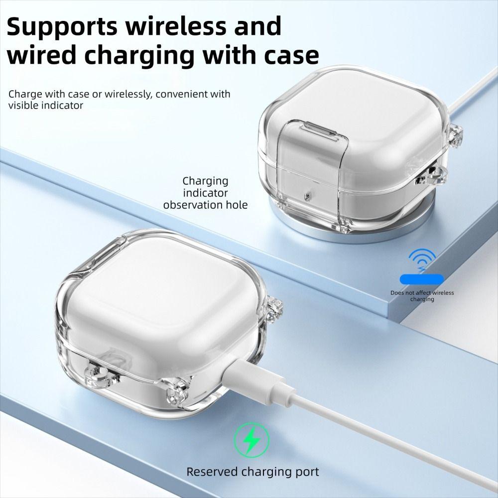 Full Cover Shell Protective Case Transparent Earbuds Cover for Samsung Galaxy Buds4/4pro Travel
