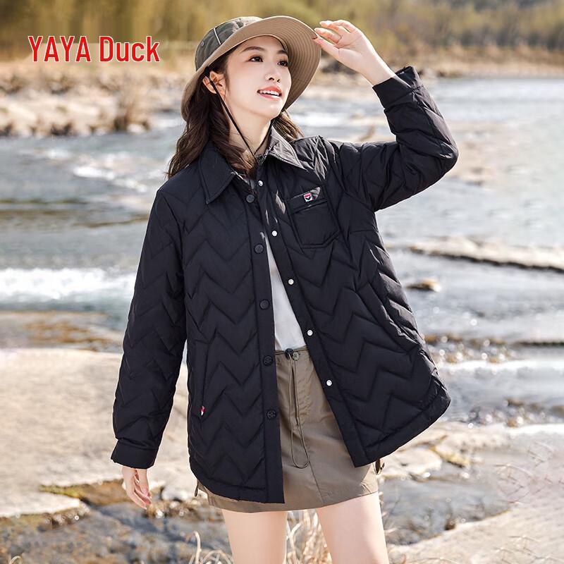 YAYA Women's Lightweight Lapel Down Jacket