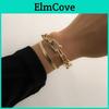 For Women Bracelets Ushaped Bangle Punk Metal Snake Bone Shape Bracelet Trendy Zircon Hoop Link Charm Jewelry