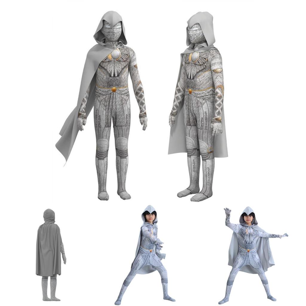 Costume Cosplay Steven Grant Moonknight Per Bambini Materiale in Poliestere di Alta Qualità