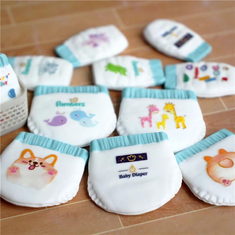 1:6 Scale Miniature Dollhouse Diaper Model for Blyth OB11 Doll Accessories Toy