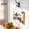 Summer Holiday Gift for Home Wood Sign Front Door, Tropical Beach Hanging Welcome Coastal Style Terrace Decor Sign, Rustic Wooden Door Hanger