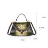 Johnature Retro Alligator Pattern Genuine Leather Women Handbags Leisure Cowhide Large Capacity Shoulder&crossbody Bags