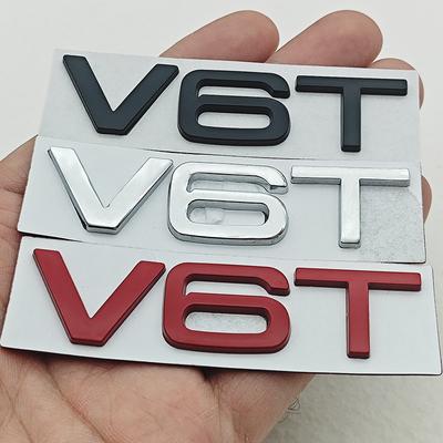 3D Metal Car Sticker Logo V6T Fender Side Badge Rear Trunk Emblem For 0cwsv S4 S5 S6 S7 A8 Q7 Q8 SQ5 SQ7 SQ8 RS4 RS5 Accessories Cwsv0