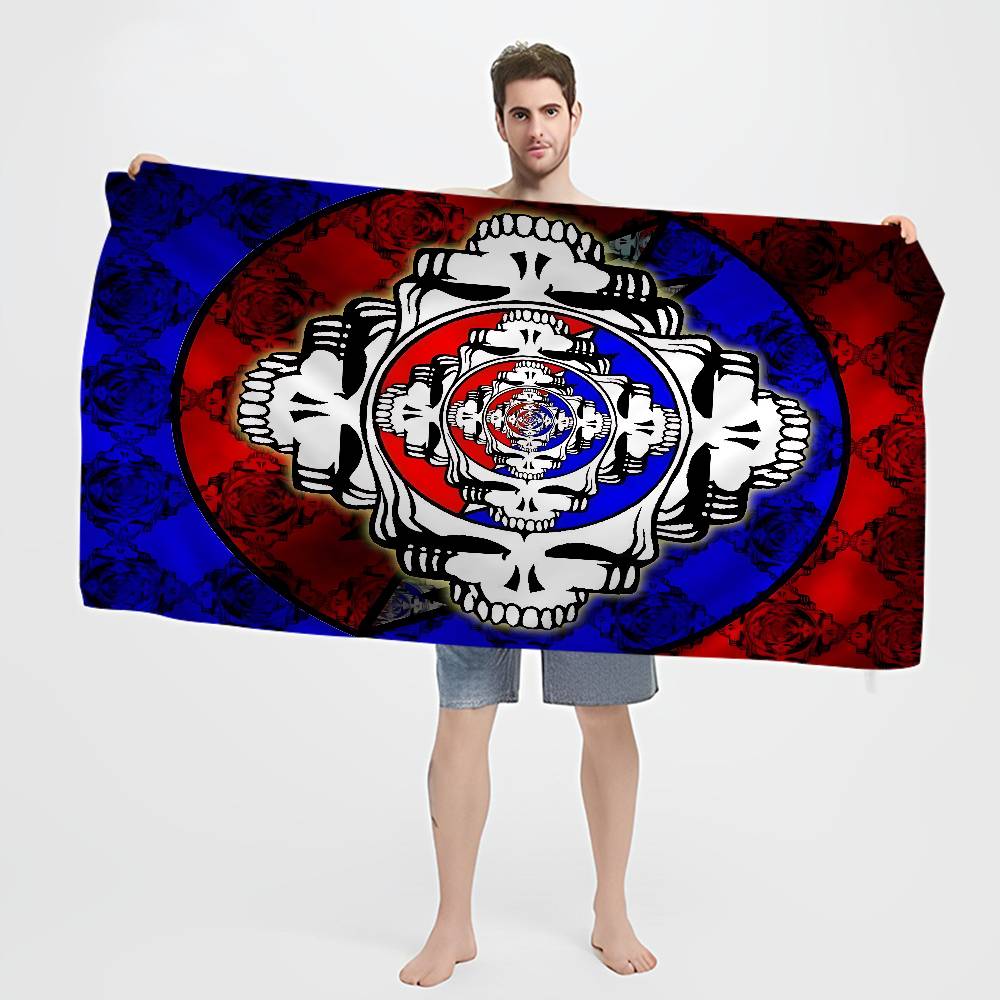 Psychedelic Rock G-Grateful D-Dead Band Big Microfiber Beach Towels Quick Dry Towel Sand Beach Towels Pool Towel for Travel