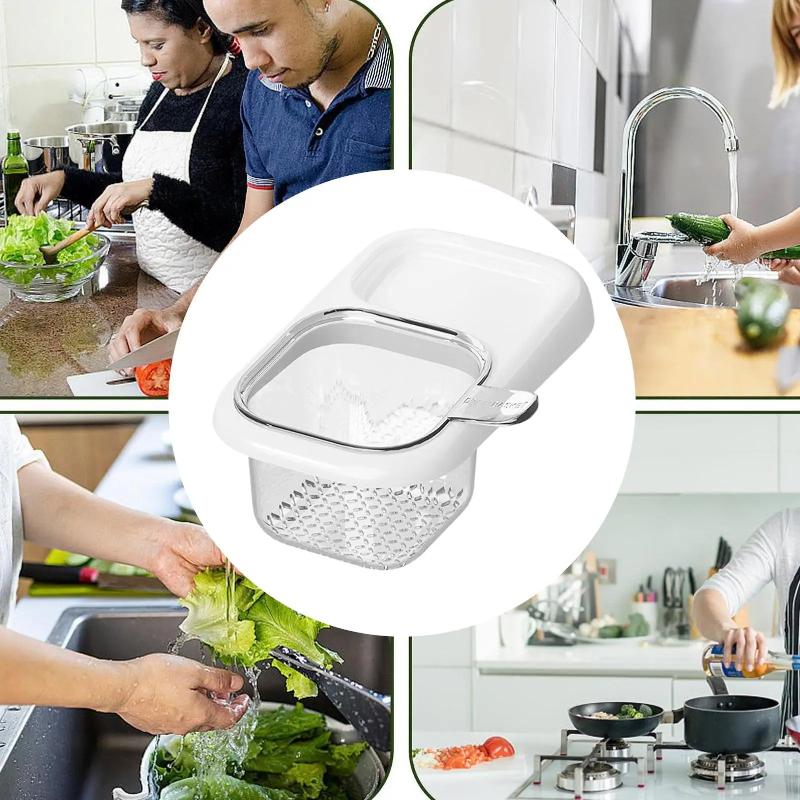 Sink Basket With Suction Cup Drainer & Storage Rack Kitchen Sink Filter Basket For Waste Clog Prevention Fruit Vegetable Washing