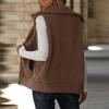 Women's Cardigan Zipper Loose Pocket Jacket Double-sided Plush Vest
