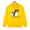 Cute Pingu Boys Girls Clothes Hooded Sets Autumn Sweatshirts Casual Fleece Pullovers Anime Hoodies Jacket Kids Streetwear Tops