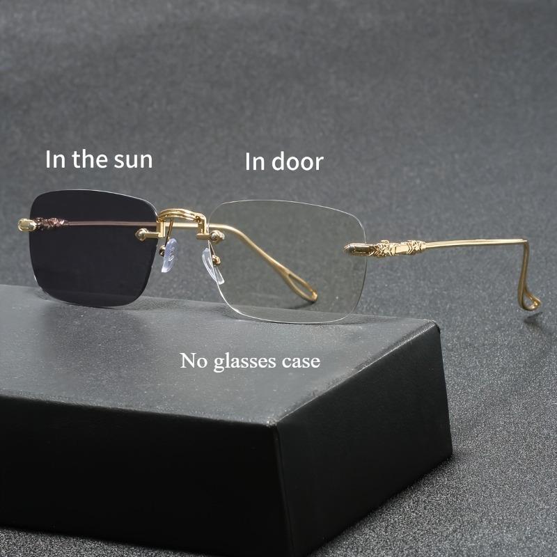 

1 Pair Of Male And Female Photosensitive Color Changing Blue Light Filter Glasses Suitable For Phones And Computers