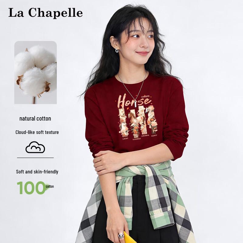 

La Chapelle Women s Pure Cotton Floral Print Long Sleeve T-shirt M