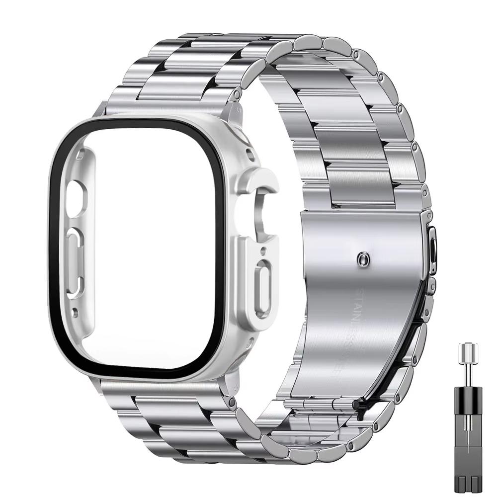 Stainless Steel titanium alloy Strap For Apple Watch Band Ultra 2 49mm 44mm 45mm 41mm Bracelet iwatch Series 6/7/8/9 watch case