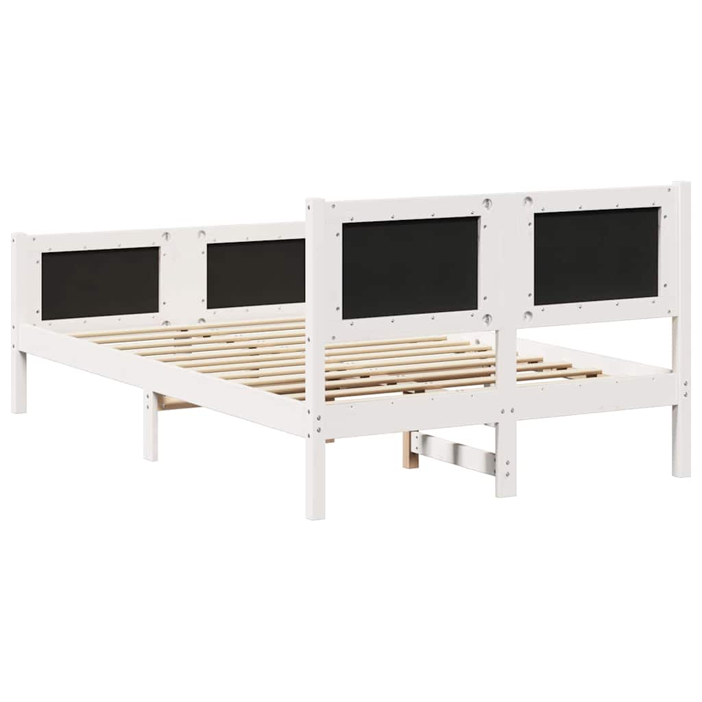 Bed Frame Light Grey 120 X 190 Cm Solid Pine Wood