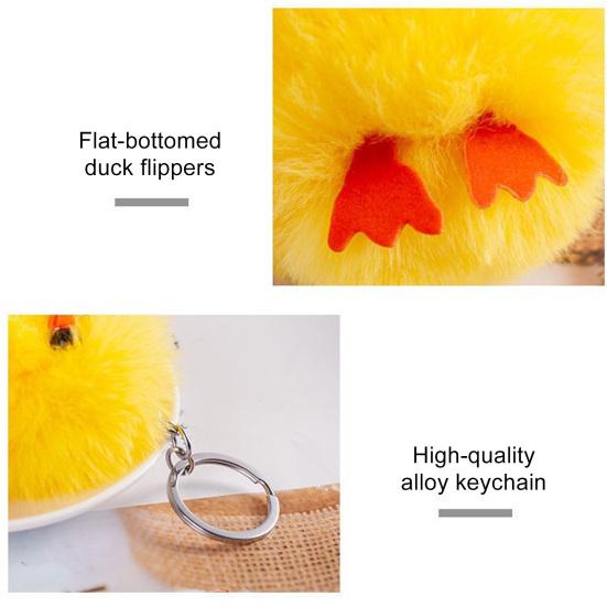 Chick Keychain Compact Size Plush Animal Keychain Bag Chain Charm Key Chain Backpack Keys Pendant Accessories