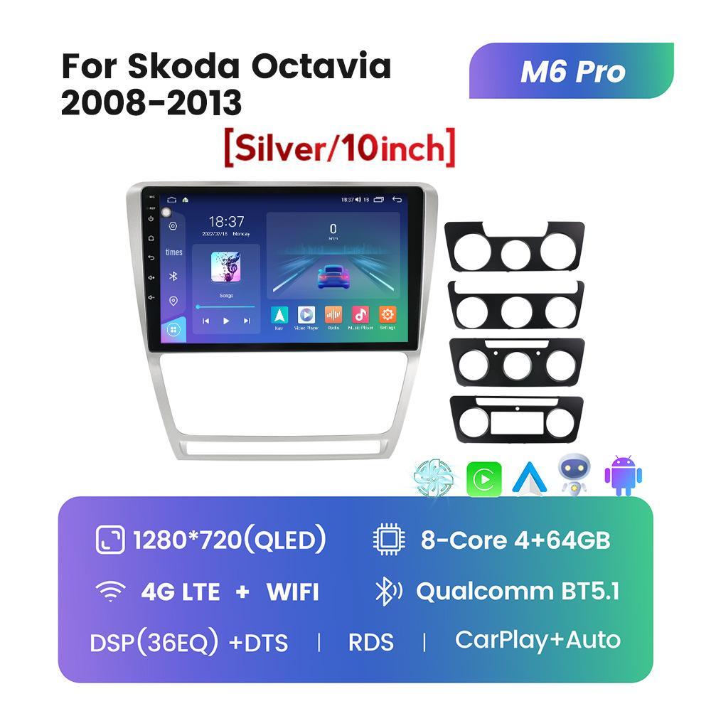 

Volkswagen Skoda Octavia 08-13 Android Carplay Мультимедийный Навигационный Экран M6Pro Android 12 4+64G 1280*720 QLED чёрный