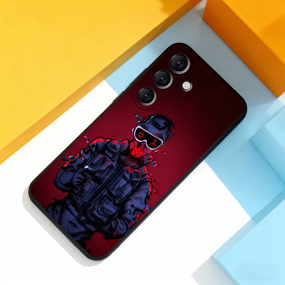 R-Rainbow S-Six S-Siege Cool Phone Case For Samsung Galaxy A 22,71,53,52,51,72,73,5G,Note,J7,8,9 Soft Black Cover