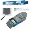 Precision Wood & Hardened Material Moisture Meter, 6%~42%/0.2%~2% Range, with Temp Sensor, LCD Backlight, Portable