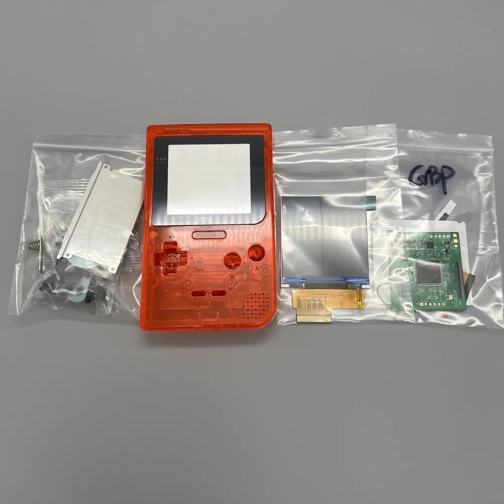 GBP LCD Kurulumu Kolay 2,6 inç Tam Boy IPS Yüksek Parlaklık LCD gameboy pocket GBP için Yüksek Kaliteli Kabuklu