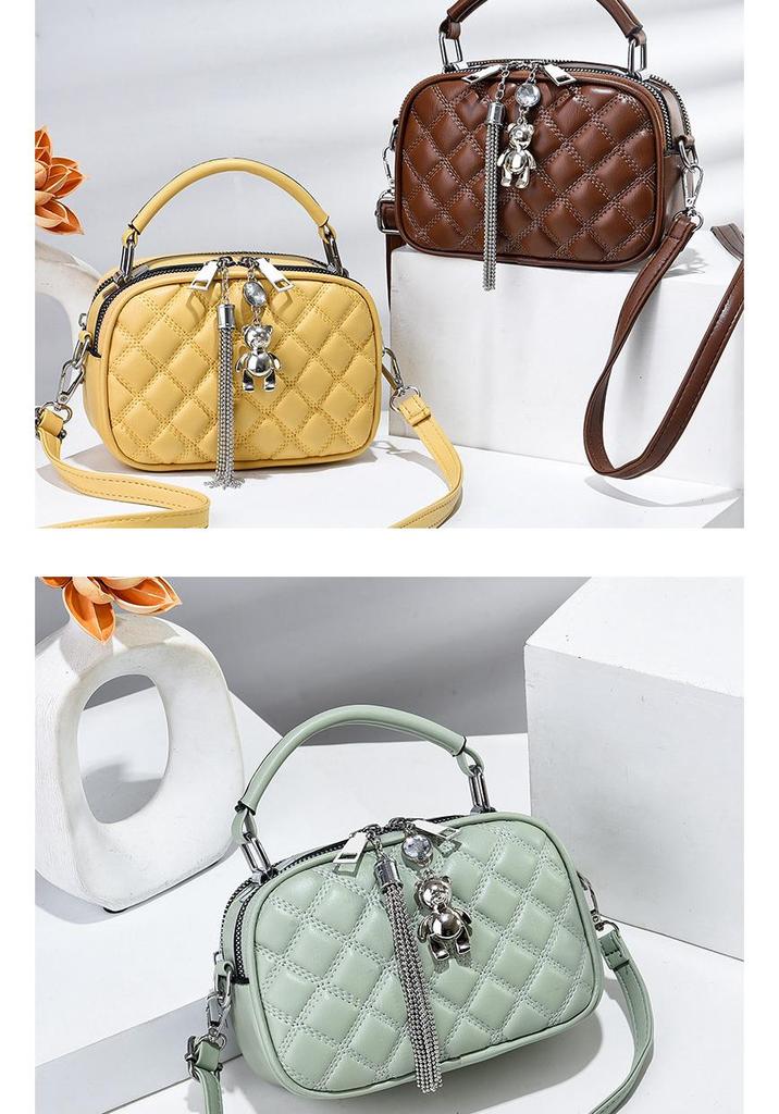 Women's Diamond Quilted Mini Crossbody Bag 2025 - New Textured Style Shoulder Handbag