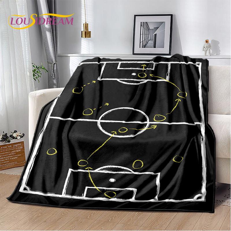 29 Stil Futbol Sahası Futbol Spor Karikatür Yumuşak Battaniye, Ev Yatak Odası Yatak Kanepe Seyahat Örtüsü Çocuk Hediyesi için Yumuşak Atma Battaniye
