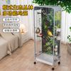 Large Transparent Aviary Cage for Budgies Cockatiels Lovebirds Macaws with Landscape Design and Eco Villa Style