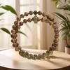Hainan Qi Nan Agarwood Bracelet, Hetian Jade Qi Nan Double-Circle Women's Bracelet, Original Design, High-End Sandalwood and Agarwood