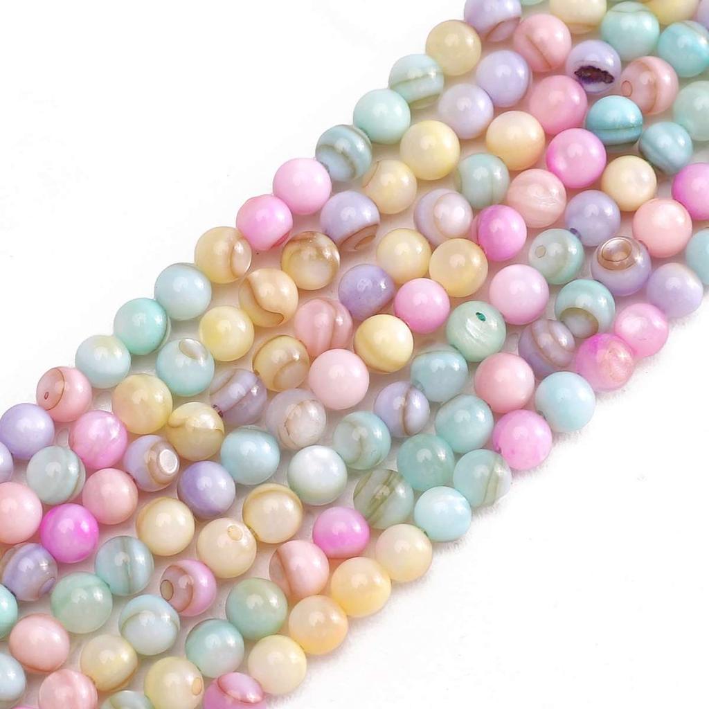 Natural Seashell Moon Round Star Beads For DIY Necklace Bracelet Earrings Jewelry Making