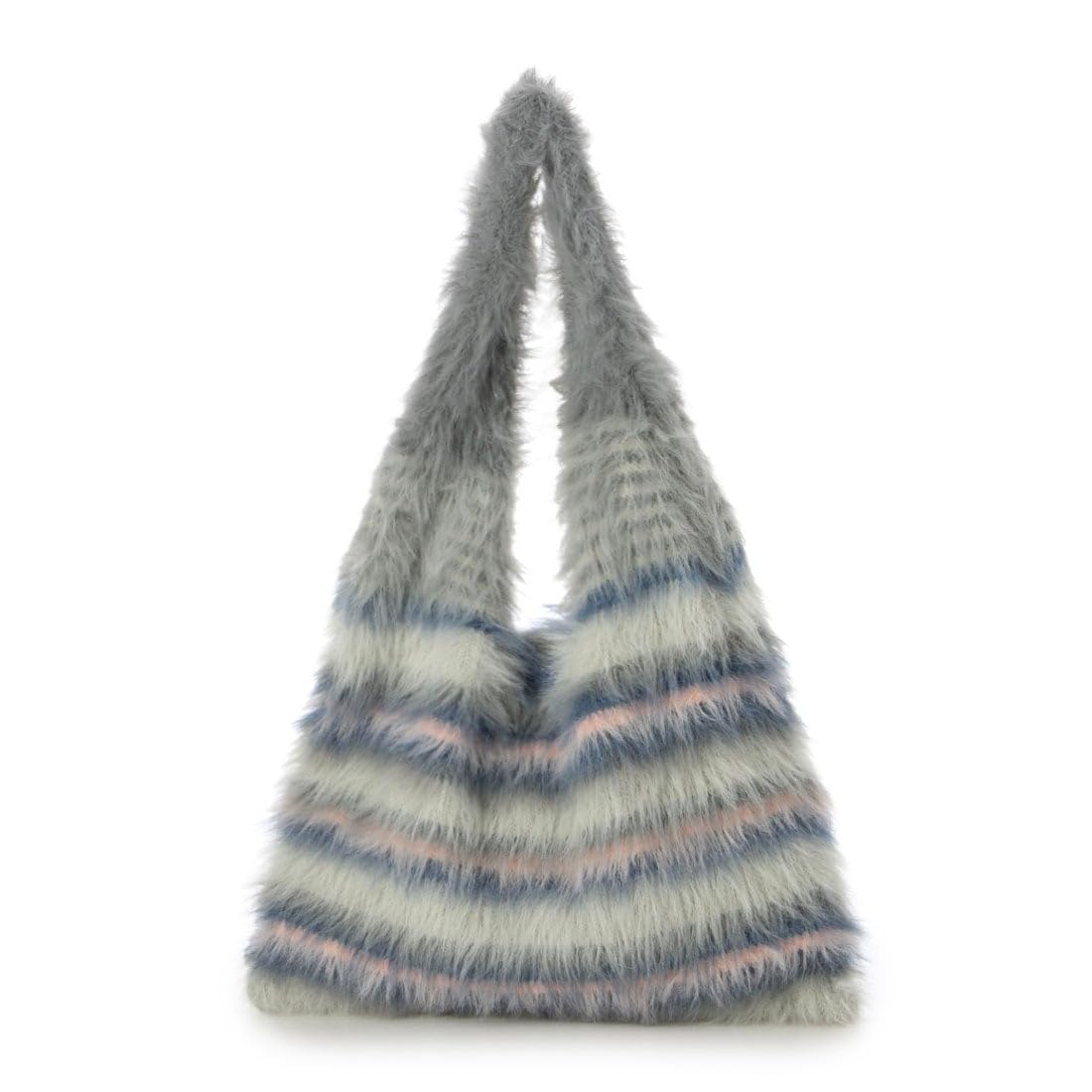 [Kashkash] Меховая сумка-тоут с мульти-бордюром