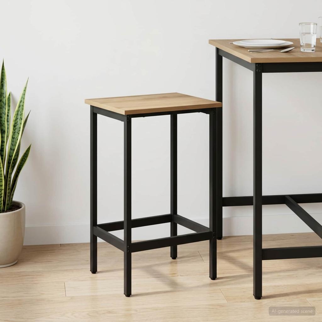 Bar Stool Artisan Oak 40 X 32 X 74 Cm Engineered Wood