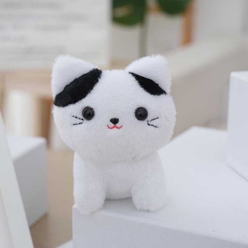 

Cartoon Cat Adorable Plush Toy Soft And Cuddly Small Stuffed Animal Doll 12cm білий