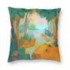 Capybara Square Pillowcase Polyester Linen Velvet Printed Zip Decor Pillow Case Home Cushion Cover