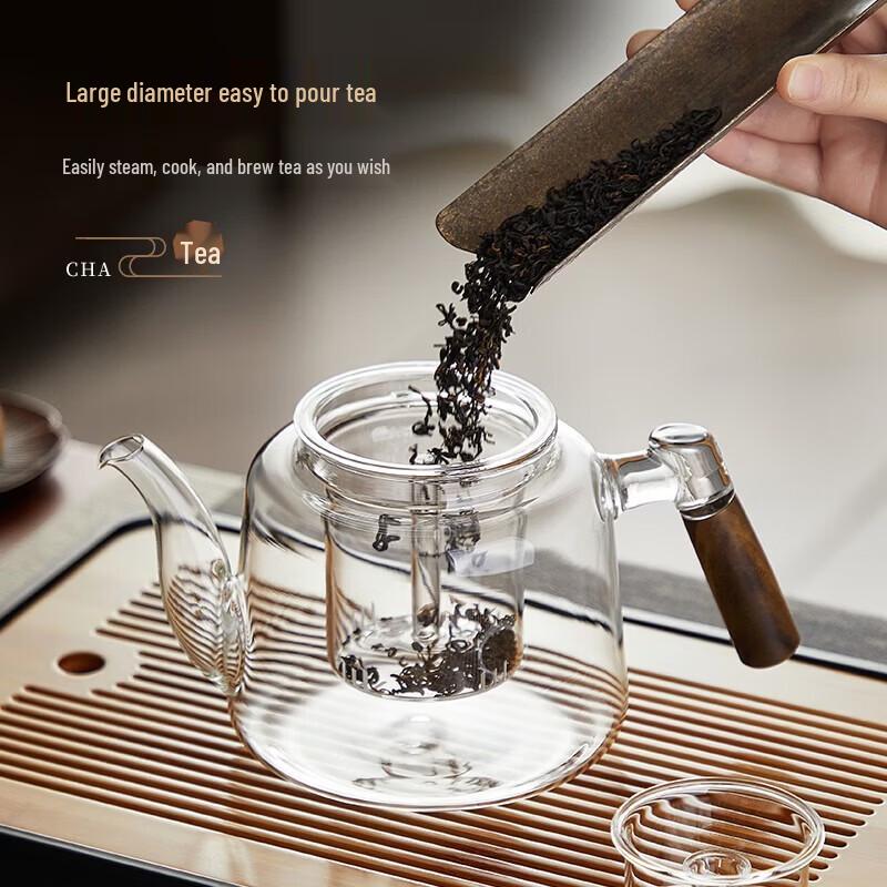 YIHUTEA Konglan High Borosilicate Tea Separation Glass Kettle