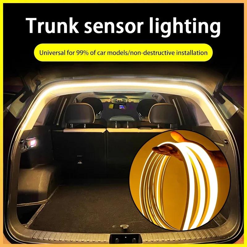 Tira de Luz LED para Maletero de Coche Detección Automática Iluminación de Maletero de Alto Brillo Luz Ambiental Decoración Interior Tira de Luces de Portón Trasero Universal para SUV/MPV